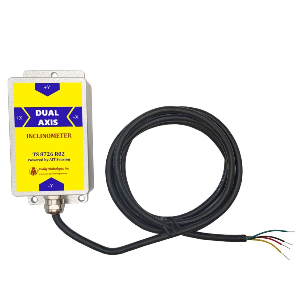 TS-8726-R02 (1) TS-8726-R02-485 Dual Axis ±0.005° ±15° RS485 Tilt Sensor (103.8×55.4×26mm)