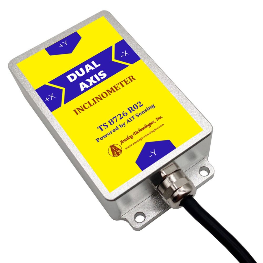 TS-8726-R02 TS-8726-R02-485 Dual Axis ±0.005° ±15° RS485 Tilt Sensor (103.8×55.4×26mm)
