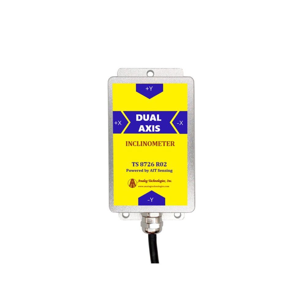 TS-8726-R02 (2) TS-8726-R02-485 Dual Axis ±0.005° ±15° RS485 Tilt Sensor (103.8×55.4×26mm)