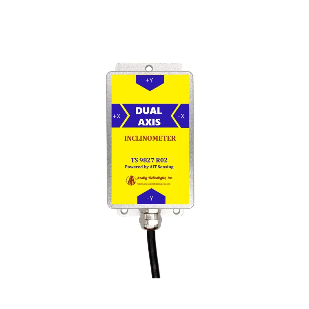TS-9827-R02-485 Dual Axis ±0.001° ±15° RS485 Tilt Sensor (103.8×55.4×26mm)