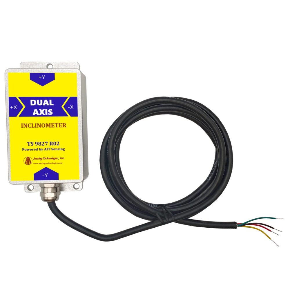 TS-9827-R02-485 Dual Axis ±0.001° ±15° RS485 Tilt Sensor (103.8×55.4×26mm)