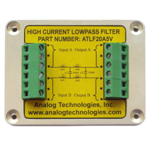 ATLF20A5V Laser Driver Noise Filter, 20A, 0V–5V, 70dB Attenuation