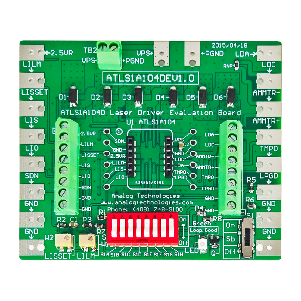 ATLS1A104DEV1.0 Evaluation Board for ATLSxA104 Series Laser Drivers