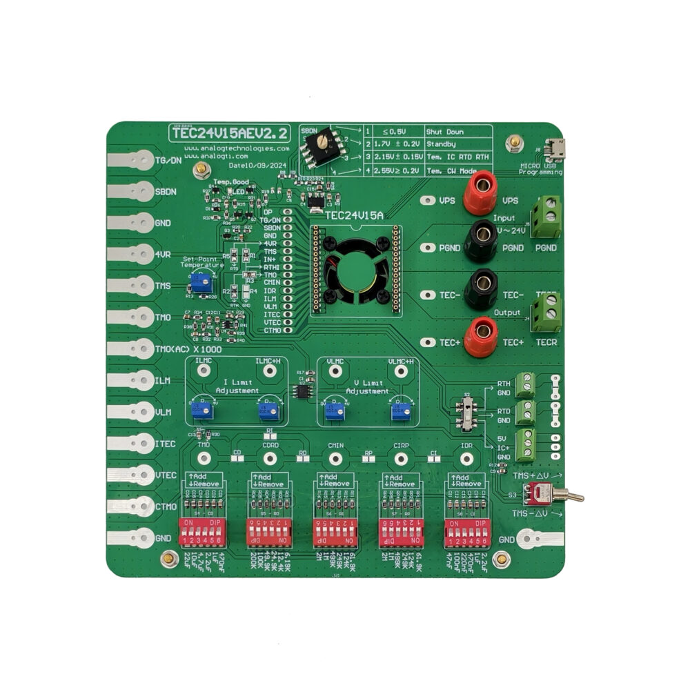 TEC24V15AEV2.2 Evaluation Board for TEC24V15A TEC Controller