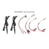Accessories included with ATI high voltage amplifiers up to 500 V: two 10X/1X oscilloscope probes, BNC output cable, signal cables and input monitoring terminal block